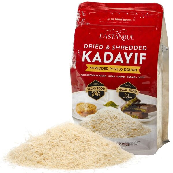 Eastanbul Dried Shredded Kataifi, Shredded Phyllo Dough, Kadayif Pastry, Ingredient For The Viral Dubai Pistachio Chocolate Bar, 6oz, (170g)