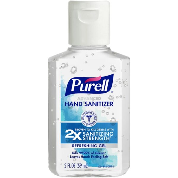 Purell Advanced Refreshing Gel Hand Sanitizer, 2 Oz, Flip-Cap Bottle, Clean Scent