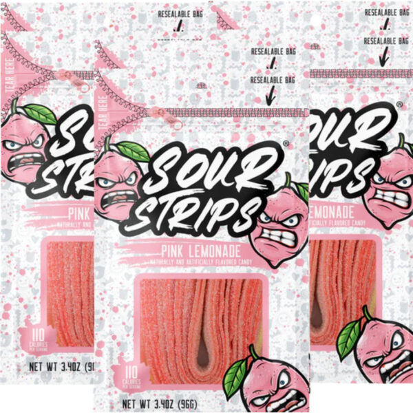 Sour Strips Candy Wild Cherry