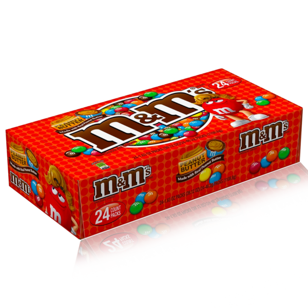 M&M's Chocolate Candies, Peanut Butter, 24 Pack
