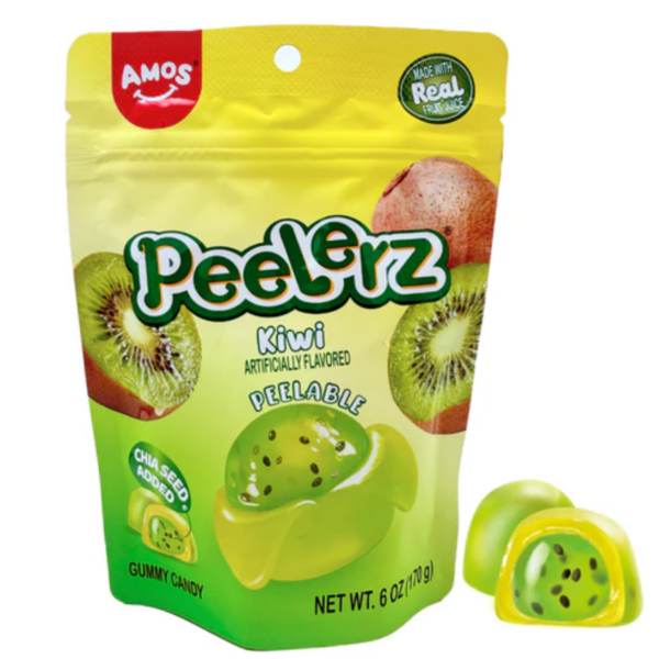 Amos Peelerz Gummy Kiwi 6oz – 12ct Amos Peelerz Gummy Kiwi 6oz – 12ct