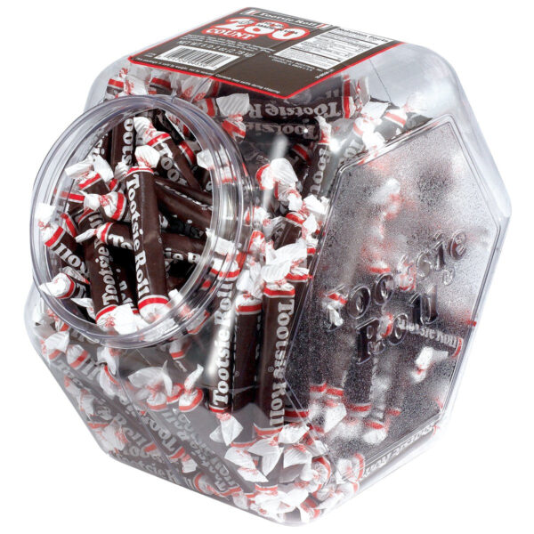 Tootsie Roll Tub, Approximately 280 Individually Wrapped Rolls, 6.75 Lb Tub