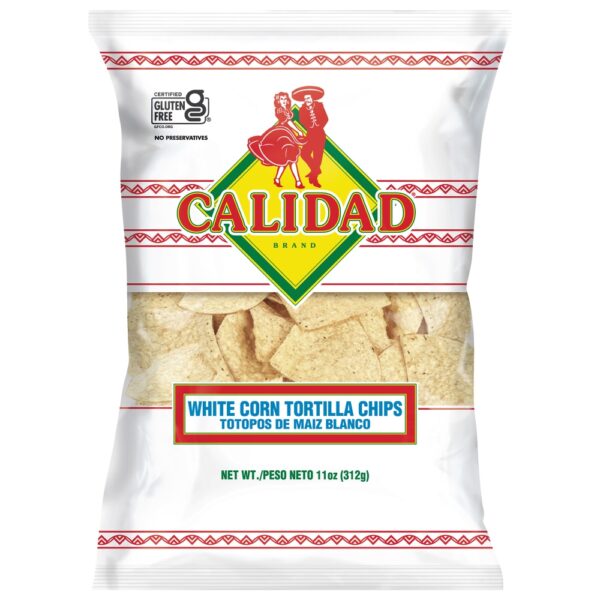 Calidad Brand White Corn Tortilla Chips – 11 Ounce Calidad Brand White Corn Tortilla Chips – 11 Ounce