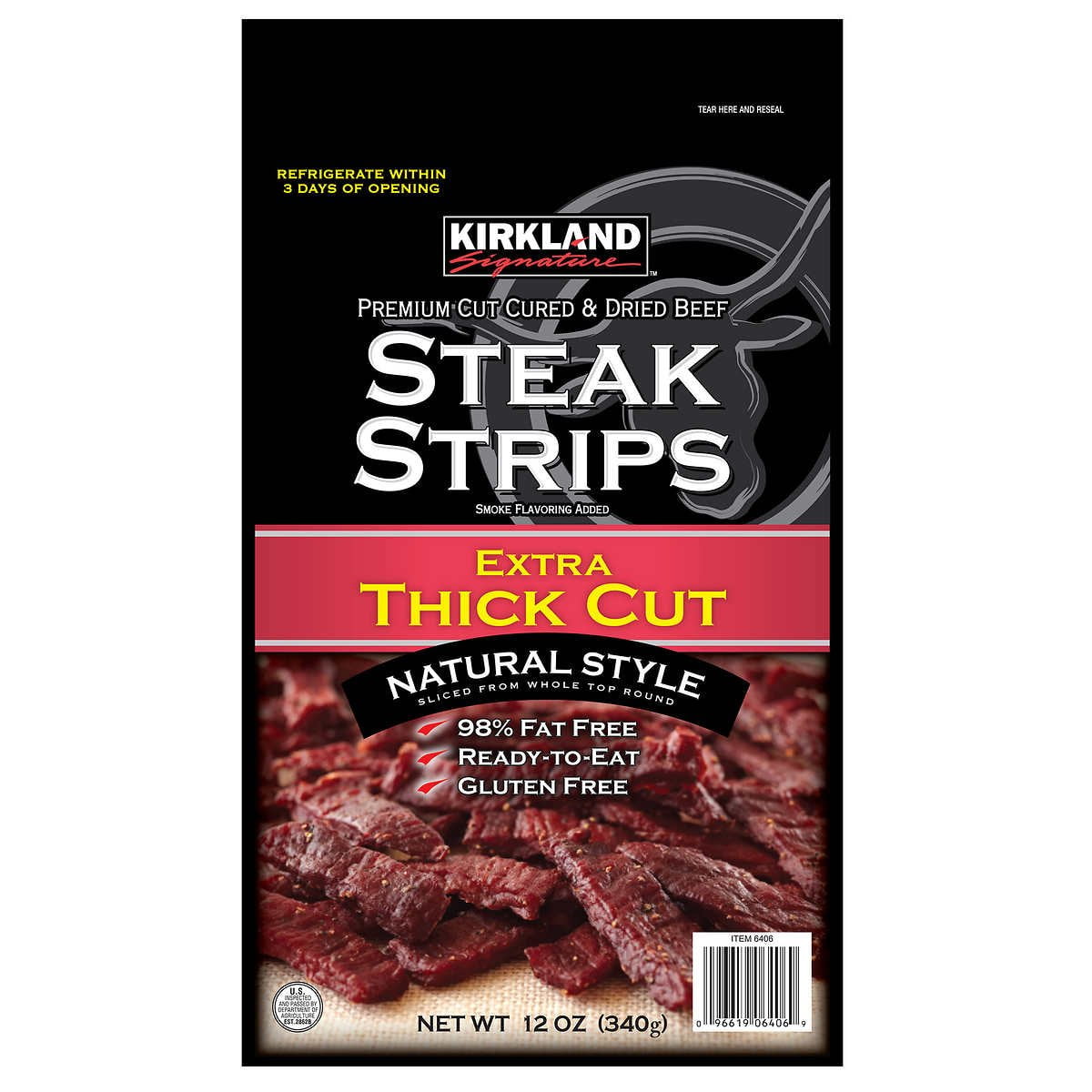 Kirkland Signature Premium Beef Steak Strips Jerky 12 Oz Kirkland Signature Premium Beef Steak Strips Jerky 12 Oz - Image 1