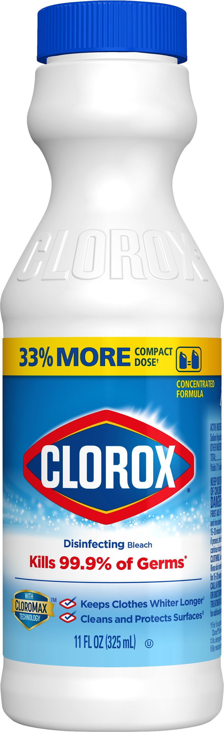 Clorox Disinfecting Bleach, Concentrated Formula, Regular - 11 Ounce Bottle Clorox Disinfecting Bleach, Concentrated Formula, Regular - 11 Ounce Bottle - Image 1