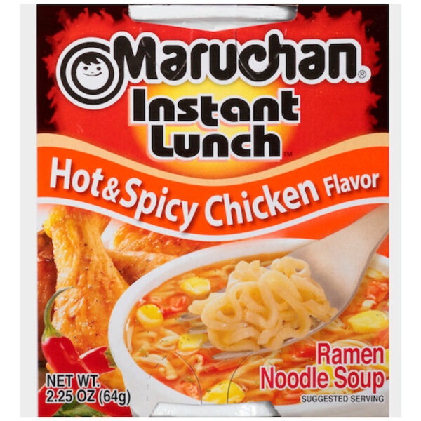 Maruchan Instant Lunch Hot & Spicy Chicken Flavor Ramen Noodle Soup 12-2.25 Oz. Cups